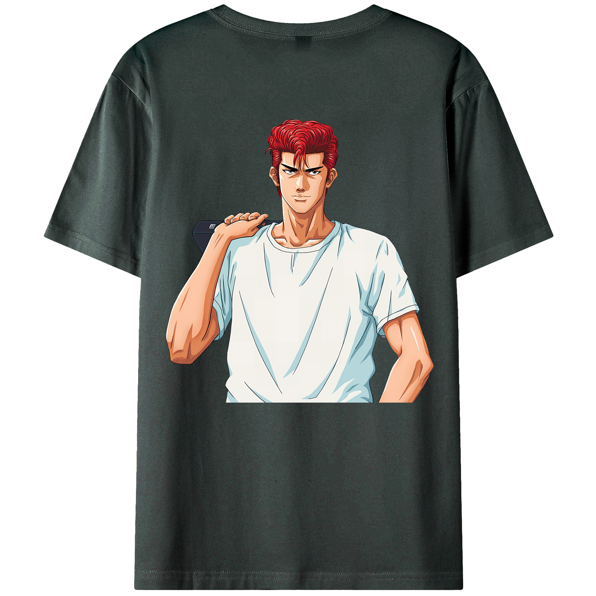 （画像用） SLAM DUNK／スラムダンク 綿100％ メンズ半袖Tシャツ（バックプリント） 通気性